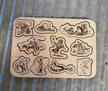Load image into Gallery viewer, Western kids wood puzzle