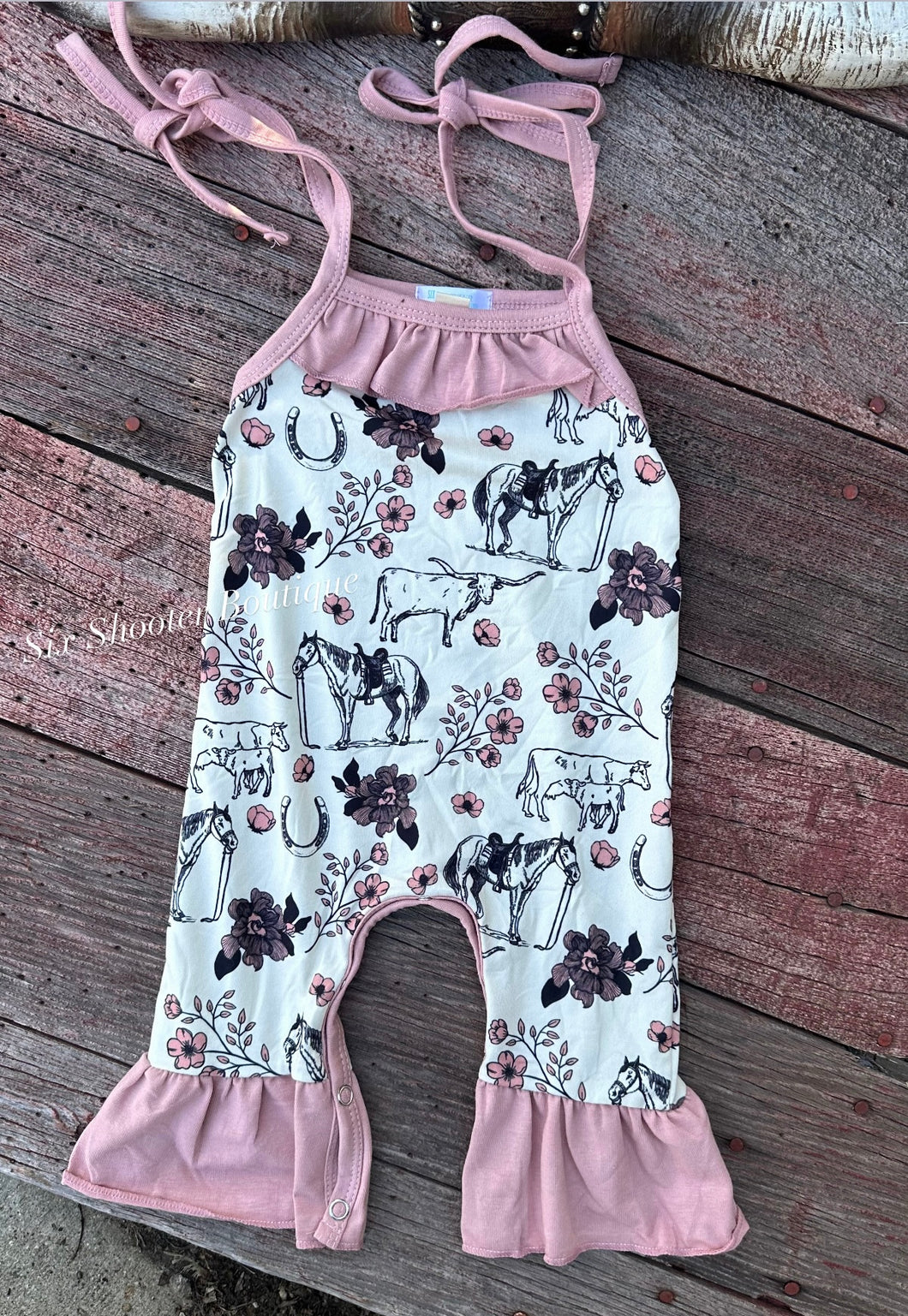 Cowgirl life romper