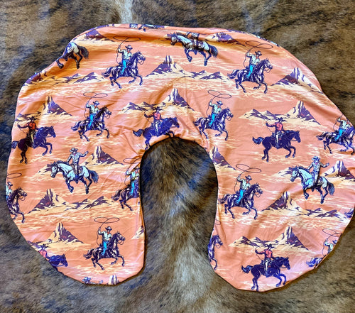 Ride cowboy ride baby boppy pillow cover