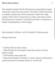 Load image into Gallery viewer, Cowgirl flip and sip cup