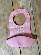Load image into Gallery viewer, Turquoise squash purple baby no drip bib
