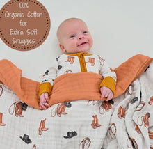 Load image into Gallery viewer, Life is better in boots baby/ toddler muslin blanket