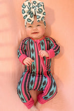 Load image into Gallery viewer, Retro cowgirl baby bamboo sleeper