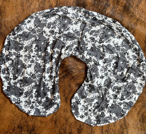 Cowprint brand baby boppy pillow cover