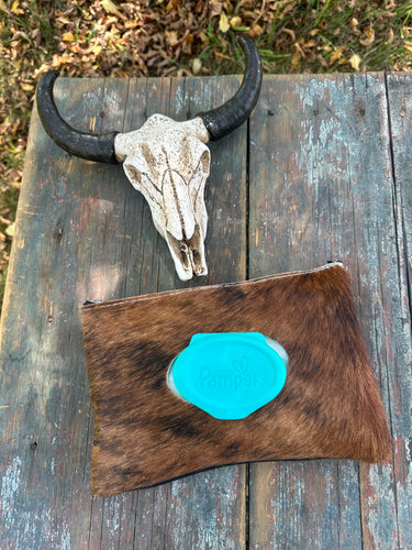 Brown hair on hide baby wipes case