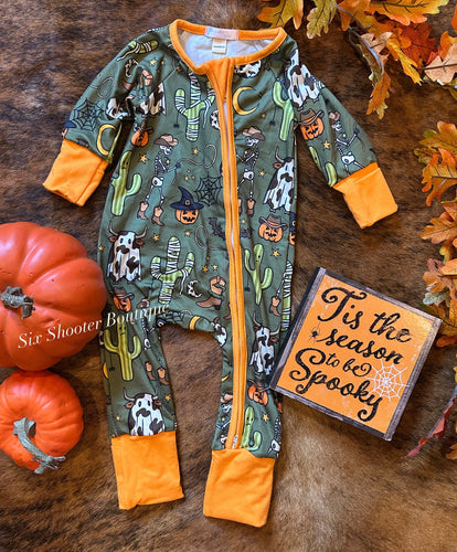 Spooky western Halloween baby sleeper