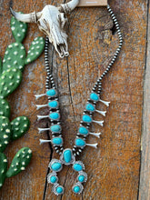 Load image into Gallery viewer, Natural turquoise squash necklace