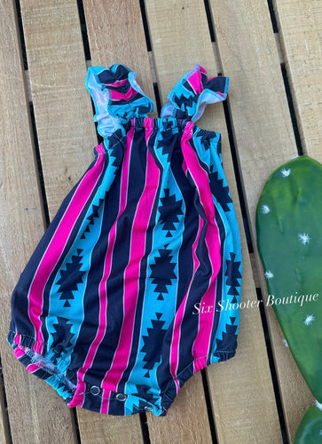 Aztec bubble baby romper (sale)