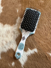 Load image into Gallery viewer, Turquoise concho hair brush