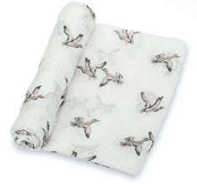Load image into Gallery viewer, Quackin up duck baby swaddle blanket