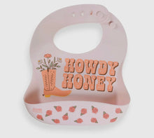 Load image into Gallery viewer, Howdy honey baby no drip bib