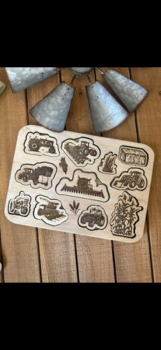 Kids tractor wooden puzzle