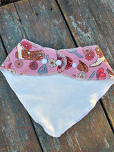 Load image into Gallery viewer, Cowgirl baby boots drool bandanna