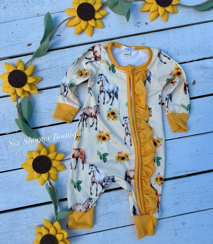 Yellow floral horse sleeper