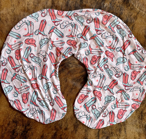 Cowgirl boots baby boppy pillow cover