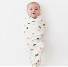 Load image into Gallery viewer, Cow swaddle baby blanket