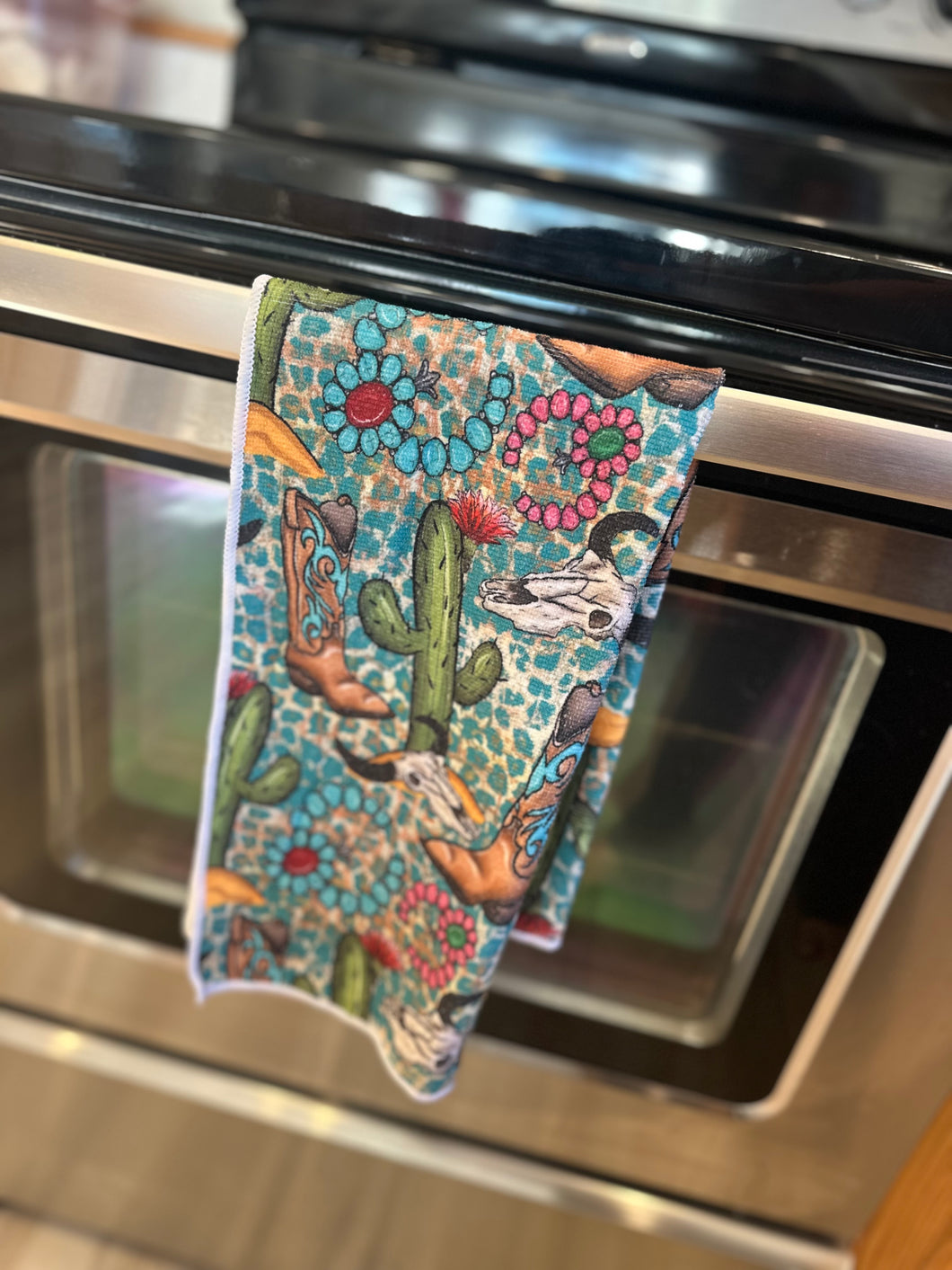 Western cowgirl hand towel