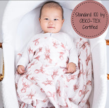 Load image into Gallery viewer, Oh deer muslin baby swaddle blanket