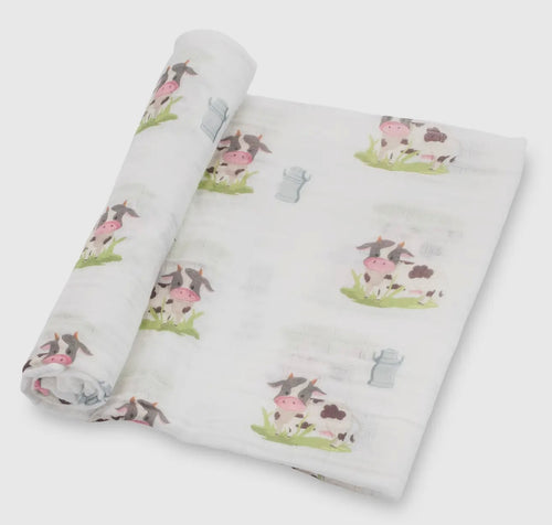 Moo moo baby swaddle blanket