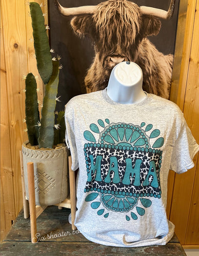 Turquoise mama tee