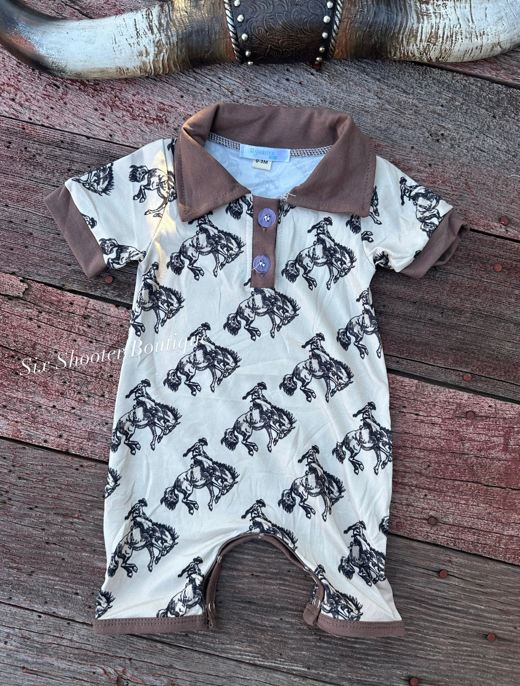 Bronc baby romper (sale)