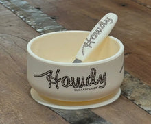 Load image into Gallery viewer, Howdy kids suction bowl spoon set