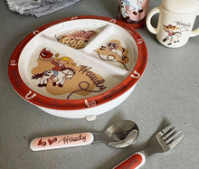 Load image into Gallery viewer, Howdy little cowgirl suction divided plate