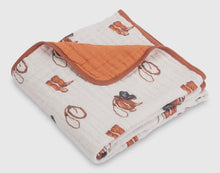 Load image into Gallery viewer, Life is better in boots baby/ toddler muslin blanket