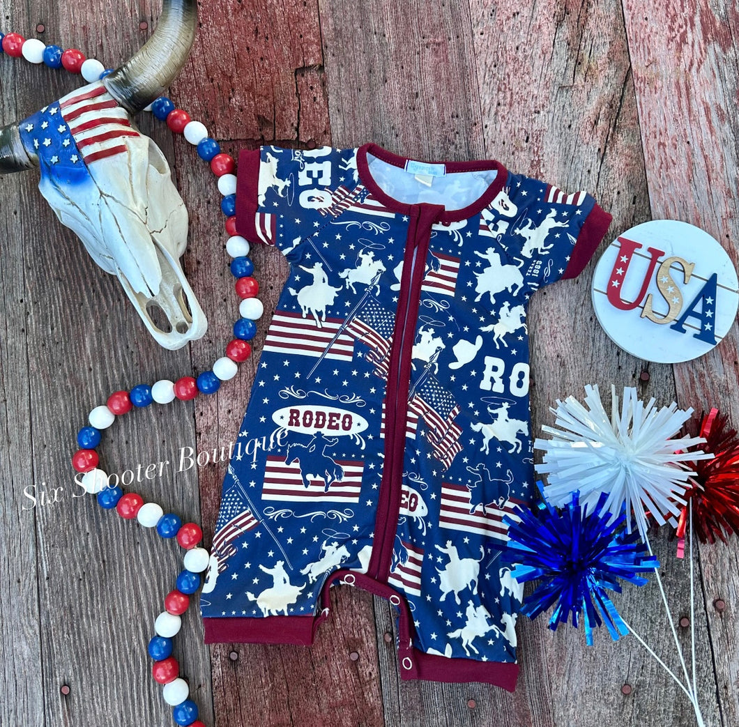 American rodeo  baby romper (sale)