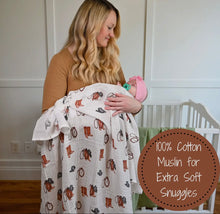 Load image into Gallery viewer, Life is better in boots muslin swaddle blanket