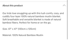 Load image into Gallery viewer, Longhorn baby bamboo blanket