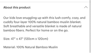 Longhorn baby bamboo blanket