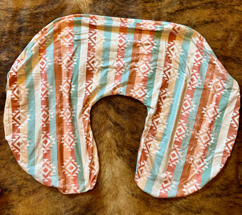 Pastel Aztec baby boppy pillow cover