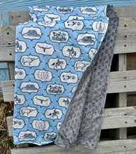 Load image into Gallery viewer, Cowboy way baby Minky blanket