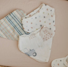 Load image into Gallery viewer, Farmhouse tractor baby bib set