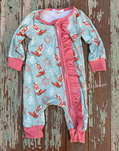 Cowgirl life baby sleeper (sale)