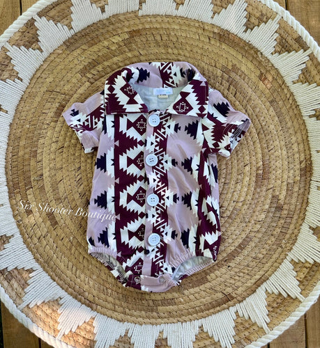 Aztec baby button up (sale)