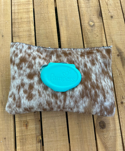 Cowhide baby wipes case
