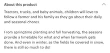 Load image into Gallery viewer, Seasons of the farm kids book