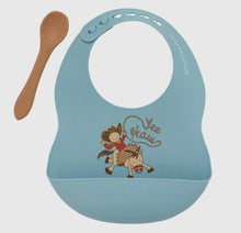 Load image into Gallery viewer, Yeehaw silicone bib and spoon set