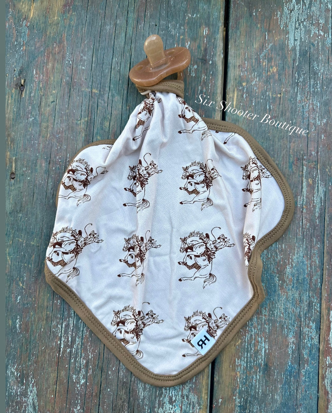 Ride em baby paci bamboo lovey