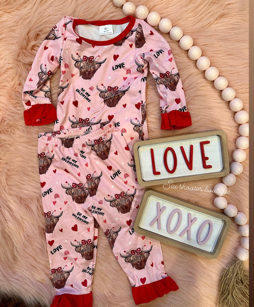 Be mine Valentine highlander pj set (sale)