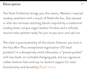 Mini Nash plus baby diaper bag/ backpack