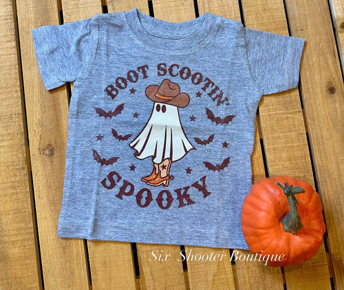Boot scooting spooky kids tee