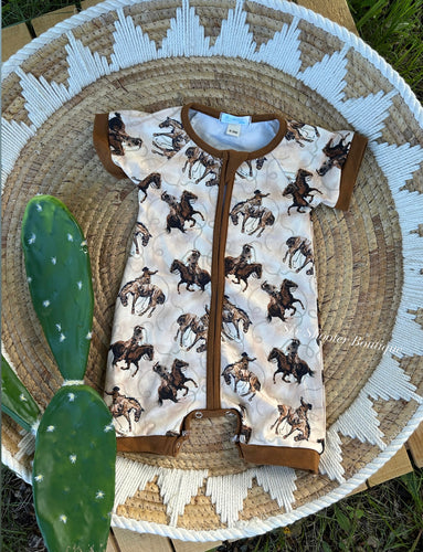 Ride cowboy ride baby romper (sale)