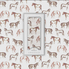 Load image into Gallery viewer, Wild horses bamboo swaddle