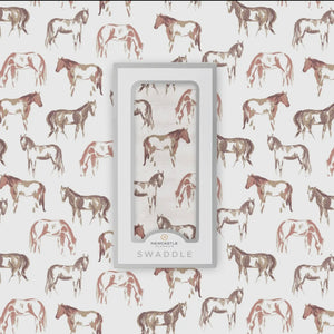 Wild horses bamboo swaddle