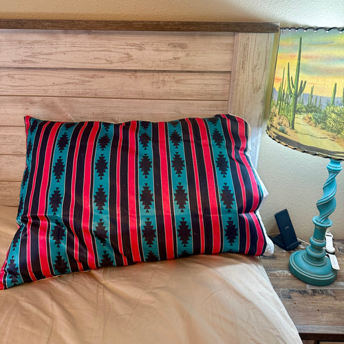 Retro cowgirl satin pillowcase