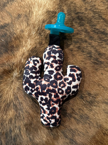 Cheetah cactus baby pacifier