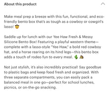 Load image into Gallery viewer, Silicone yeehaw kids lunch/ snack box